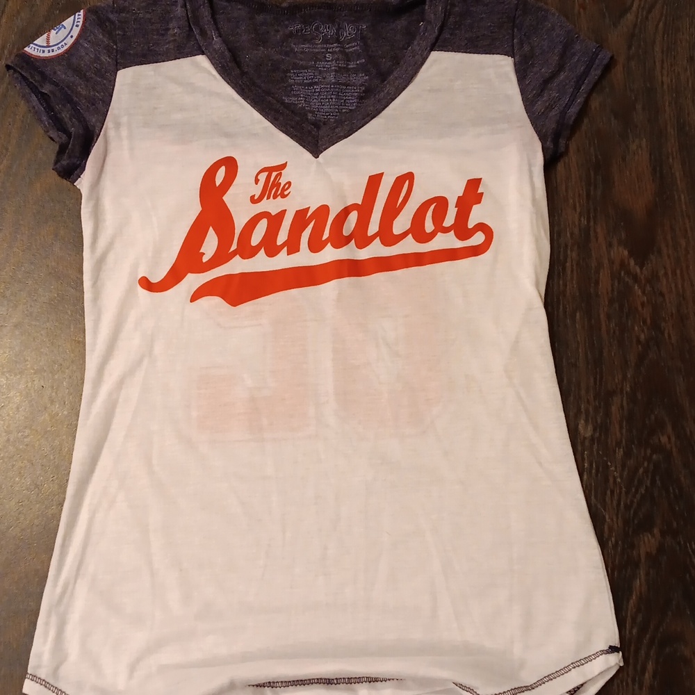 A Sandlot t-shirt with number on the back. Size small.